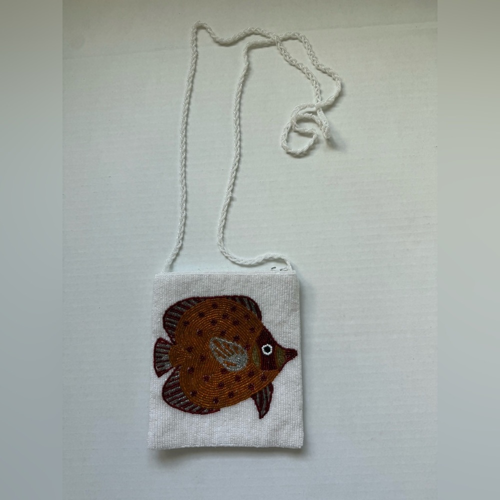 ERMO Fish Design Beaded crossbody purse